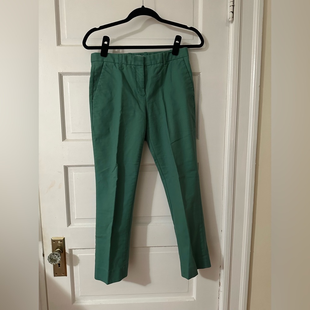 Green Cropped Work Pants
